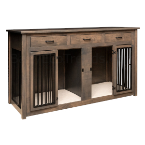 Remi Double Dog Crate Credenza with Drawers